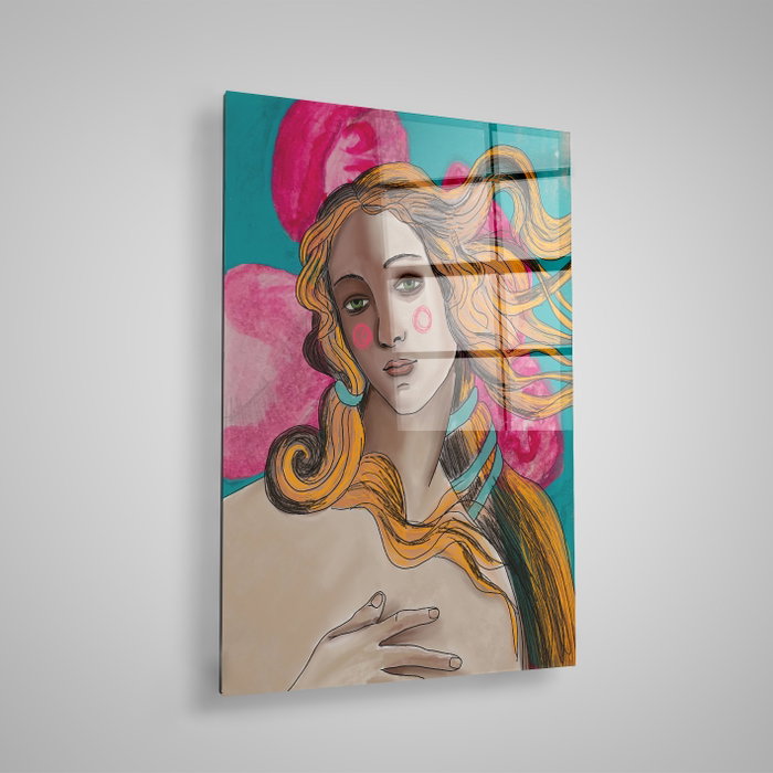 Wallity Cuadro Decorativo de Vidrio Templado Multicolor 40 x 60 cm